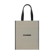 Jil Sander Kontrasterande Framsida Tote Book Handväska Beige, Herr