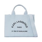 Karl Lagerfeld Tote M Celeste Lona Logo Circular Blue, Dam