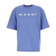 Marni Cerulean Blå Bomull T-shirt Blue, Dam