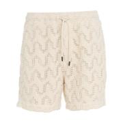 OAS Beige Crochet Shorts för Män Beige, Herr