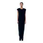 Rick Owens Panel Maxi Klänning med Split Sömmar Black, Dam