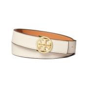 Tory Burch Vändbar Miller Bälte Beige, Dam