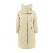 Ienki Ienki Cyclone Coat med Avtagbar Huva och Quiltat Design Beige, D...