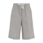 Semicouture Lyxiga Gråa Bermudashorts Elastisk Midja Gray, Dam