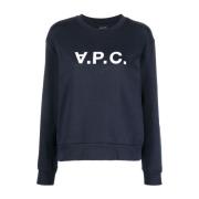 A.p.c. Blå Sweatshirt Blue, Dam