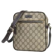 Gucci Vintage Pre-owned Canvas axelremsvskor Beige, Dam