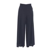 Ottod'Ame Blå Bomull Culotte Elegant Byxor Blue, Dam