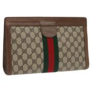 Gucci Vintage Pre-owned Laeder kuvertvskor Beige, Dam