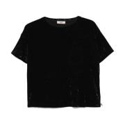 Herno Svart Basic T-shirt Black, Dam