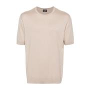 Ermenegildo Zegna Stilig N03 Maglia Skjorta Beige, Herr