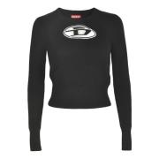 Diesel Stiliga Sweaters Kollektion Black, Dam