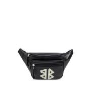 Balenciaga Svart Logotyptryck Dragkedjefickor Black, Herr