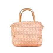 Fendi Vintage Pre-owned Canvas handvskor Pink, Dam