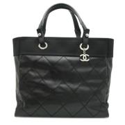 Chanel Vintage Pre-owned Canvas chanel-vskor Black, Dam