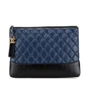 Chanel Vintage Pre-owned Laeder kuvertvskor Blue, Dam