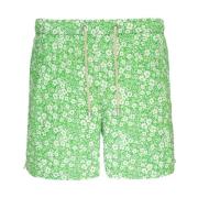 MC2 Saint Barth Blommiga badshorts med dragsko Green, Herr