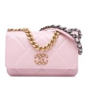 Chanel Vintage Pre-owned Laeder axelremsvskor Pink, Dam