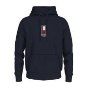 Tommy Hilfiger Blå Logo Hoodie Blue, Herr