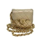 Chanel Vintage Pre-owned Tyg chanel-vskor Beige, Dam