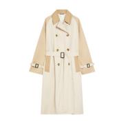 Weekend Vändbar Midi Trench Coat Beige, Dam