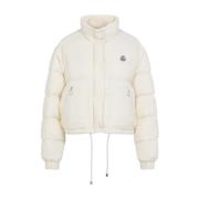 Moncler Naturlig Selle Jacka White, Dam