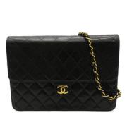 Chanel Vintage Pre-owned Laeder crossbodyvskor Black, Dam