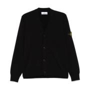 Stone Island Svarta Tröjor för Män Black, Herr