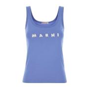 Marni Cerulean Bomullstanktopp Blue, Dam