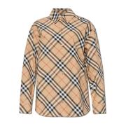 Burberry Rutig skjorta Beige, Dam