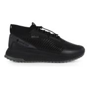 Boss Eco-Fabric Sneakers med Dragsko Black, Herr