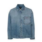 Jacquemus Denim Kent Krage Skjorta Blue, Herr