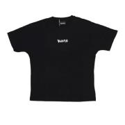 Disclaimer Logo Tee Svart/Vit Oversize Bomull T-shirt Black, Herr