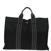 Hermès Vintage Pre-owned Canvas handvskor Black, Dam