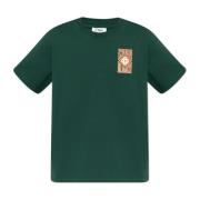 Casablanca T-shirt med tryckt logotyp Green, Herr