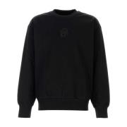 Boss Stilig Svart Bomulls Sweatshirt Black, Herr