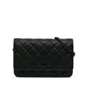 Chanel Vintage Pre-owned Laeder crossbodyvskor Black, Dam