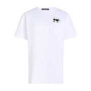 Karl Lagerfeld T-Shirt MC Peekaboo VIT White, Dam