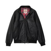 Baracuta Läder Harrington Jacka Svart Black, Herr