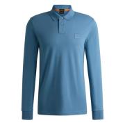 Boss Orange Tonal Logo Polo Shirt Blue, Herr