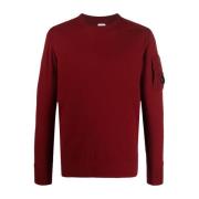 C.p. Company Extrafin Merinoull Crew Neck Stickad Tröja Red, Herr