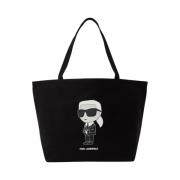 Karl Lagerfeld Ikonik Shopper - Svart Black, Dam