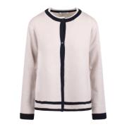 Max Mara Ere Cardigan med Infällt Motiv White, Dam