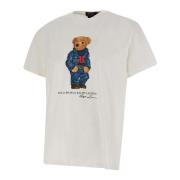 Polo Ralph Lauren Klassisk Vit T-shirt med Polo Bear White, Herr