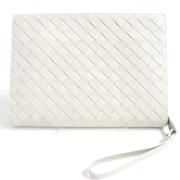 Bottega Veneta Vintage Pre-owned Laeder kuvertvskor White, Herr