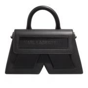 Karl Lagerfeld Ikonisk Svart Läder Crossbody-väska Black, Dam