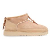 UGG Shearling Suede Mini Stövlar Beige, Dam