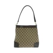 Gucci Vintage Pre-owned Canvas axelremsvskor Brown, Dam