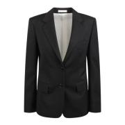 Helmut Lang Klassisk Blazer med Kavajslag Black, Dam