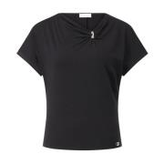 Liu Jo Elegant Rynkad T-shirt Black, Dam