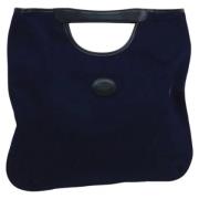 Celine Vintage Pre-owned Canvas handvskor Blue, Dam